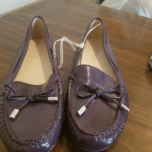 Purple loafers